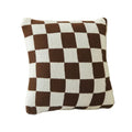 Axyaa Checkered Flocking Cushion Cover for Home Decoration