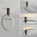 Axyaa Scandinavian Design LED Round Ceiling Lamp White Black Gold Aluminum Sconce