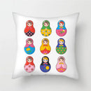 Axyaa Cartoon Doll Pattern Polyester Cushion Cover for Home Decor