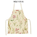 Axyaa Green Leaves Kitchen Apron - Elegant Floral Cooking & Baking Chef Apron