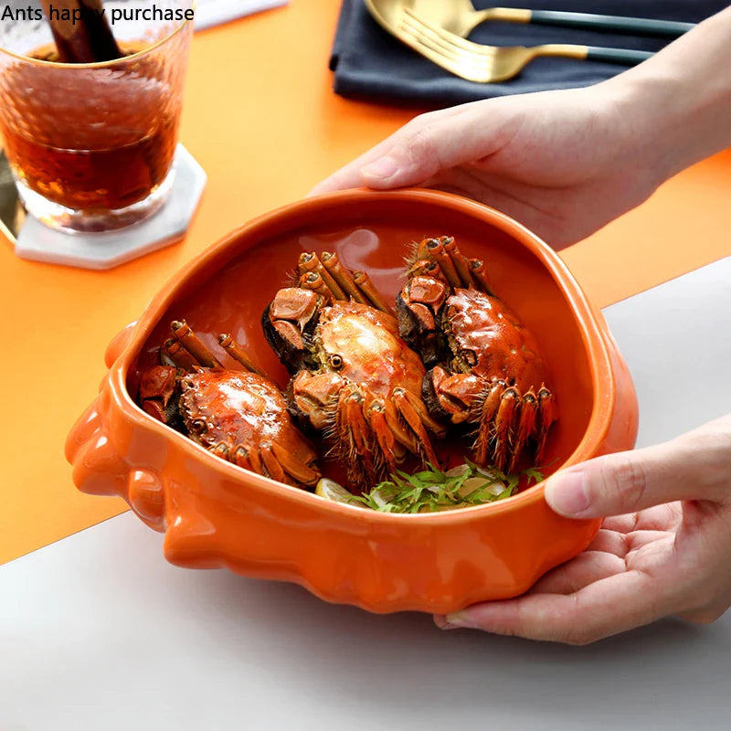 Axya Crab Bowl Dinner Set - Ceramic Tableware for Hotel & Restaurant Settings