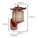 Axyaa Chinese Wood Wall Sconce, Vintage E27 Light Fixture for Restaurant Hotel Bedroom