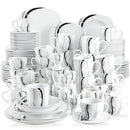 Axyaa 18-Piece Porcelain Dinner Set with Egg Cup, Cup, Saucer, Mug, Plates, Bowl, Jug, Pot