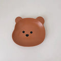 Axyaa Kawaii Bear Ceramic Bowl Plate Set for Kitchen Utensils and Tableware