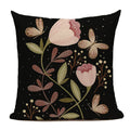 Nordic Cushion Cover 18x18 Black Double Side Printed Pillow Cover for Living Room Sofa by Axyaa