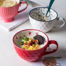 Axyaa Ceramic Breakfast Mug Large Capacity Cute Coffee Cup Home Decor