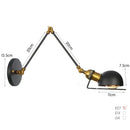 Axyaa Adjustable LED Wall Lamp for Bedside Study Loft Vintage Swing Arm