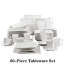 Axyaa Flora White Porcelain Dinner Set for 12