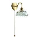 Axyaa Glass Copper LED Wall Lights with Pull Chain Switch - Modern Nordic Design