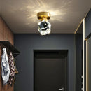 Axya Crystal Aisle Ceiling Light: Modern & Luxe All Copper Lamp For Home Decor