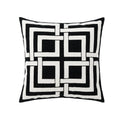 Axyaa Geometric Embroidery Cushion Cover 45x45cm Black Grey for Cozy Home Decor