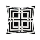 Axyaa Geometric Embroidery Cushion Cover 45x45cm Black Grey for Cozy Home Decor