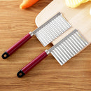 Axyaa Stainless Steel Wave Pattern Potato Carrot Slicer Cutter Kitchen Accessories