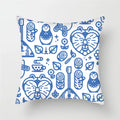 Axyaa Cartoon Doll Pattern Polyester Cushion Cover for Home Decor