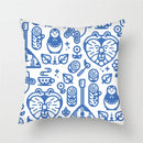 Axyaa Cartoon Doll Pattern Polyester Cushion Cover for Home Decor