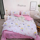 Axyaa Strawberry Pink Bedding Set: Queen & King Size Luxury Duvet Cover Set & Sheets