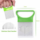 Axyaa Stainless Steel Vegetable Slicer Fork - Kitchen Tool for Onion, Tomato, and Fruit