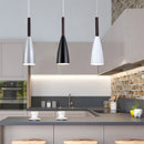 Axyaa Nordic LED Pendant Light Iron & Wood Chandelier for Home Restaurant Bar
