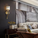 Axyaa Crystal Wall Lamp: Elegant Indoor LED Lighting in European Style