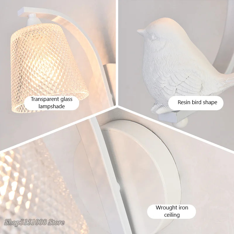 Axyaa Bird LED Wall Lamp for Modern Bedroom and Living Room