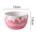 Axyaa Sweet Strawberry Ceramic Bowl for Girls - Ideal for Ice Cream, Dessert, Fruit Salad