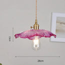 Axyaa Flower Glass LED Pendant Copper Hanging Light Nordic Modern Dining Bedroom Fixtures