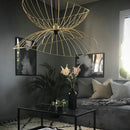 Axyaa Postmodern Ray Metal Pendant Light in Gold, Black, and Silver