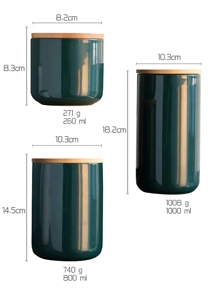 Axya Ceramic Sealed Storage Jar Set