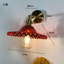 Axyaa Amber Glass LED Wall Sconce Modern Nordic Bedroom Cafe Stair Light Fixtures
