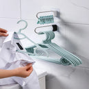 Axyaa Stainless Steel Self-adhesive Wall Hook Organizer for Clothespin Storage