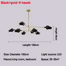 Axyaa LED Chandelier: Modern Dimmable Ceiling Light for Living & Dining Room