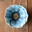 Axyaa Embossed Flower Ceramic Bowl Set for Stylish Dining Experience