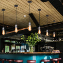 Axya LED Wood Ceiling Pendant Light Vintage Retro Loft Hanging Lamp Holder