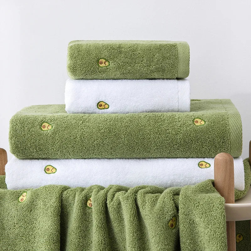 Axya Cotton Avocado Towel - Soft, Absorbent, Microfiber Face Wash Towel