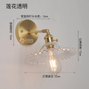 Nordic Brass Wall Lamp Small Copper Glass LED Wall Sconce – Axyaa