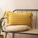 Axyaa Cotton Cushion Cover with Tassels in Black and White, Various Sizes