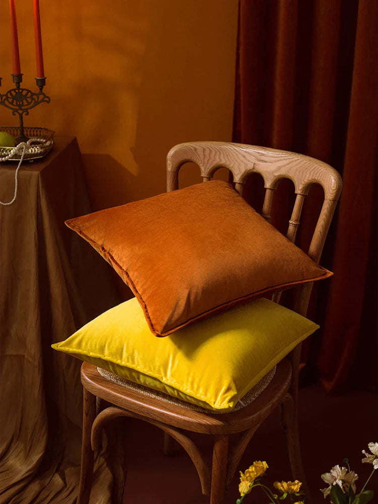 Velvet Decorative Pillow Cover 30x50cm for Living Room Sofa - Axyaa Palette
