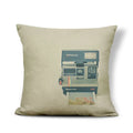 Axyaa Retro Record Camera Pillow Cover - 45X45CM