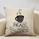 Axyaa Life Beautiful Words Linen Cushion Cover 45x45cm Luxe Bedroom Decor