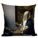 Art Oil Painting Pearl Girl Cushion Cover 45*45cm Axyaa Home Decor Art Accessories
