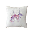 Zebra White Geometric Trilateral Watercolor Cushion Covers by Axyaa