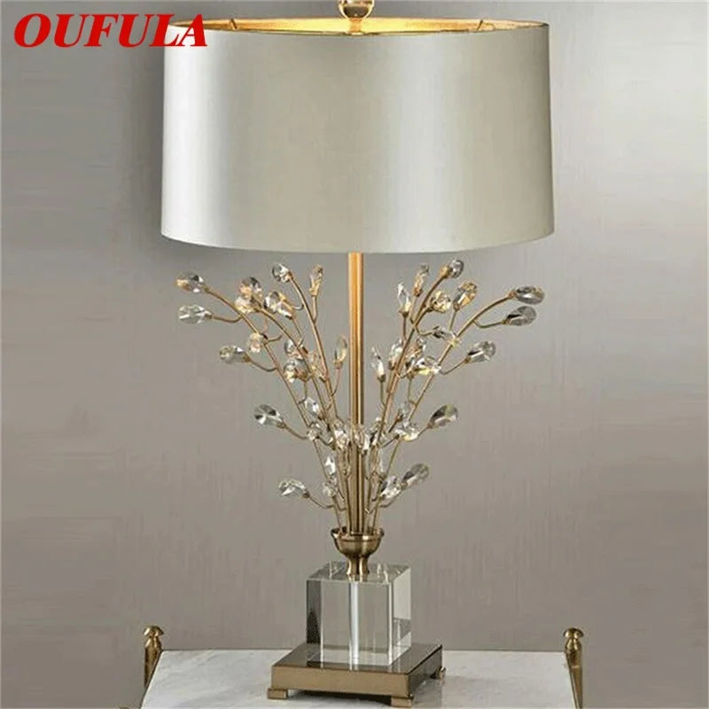 Axyaa Crystal Branch LED Desk Lamp for Home Bedroom