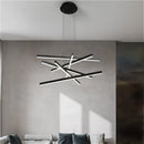 Axyaa Black Acrylic LED Chandelier for Modern Minimalist Home Interior Lighting