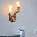 Axyaa Industrial Water Pipe Wall Light Vintage Retro Loft Ceiling Wall Lamp