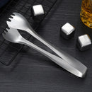 Axyaa Stainless Steel Food Tongs - Non-Slip Meat Salad Bread Serving Clip