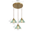Axyaa Japanese Style Vintage Glass Copper Pendant Lights