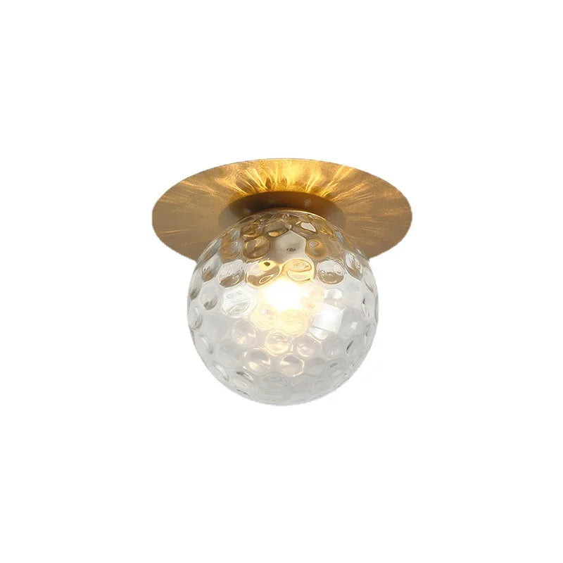 Axyaa Glass Ball Ceiling Light Fixture for Bedroom, Hallway, Stairs - Modern Home Lighting