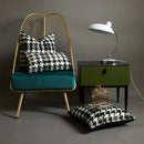 Axyaa Houndstooth Fur Cushion Cover - Nordic Living Room Sofa Decor