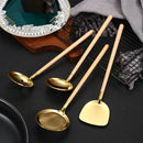Axyaa Stainless Steel Cooking Utensils Set with Wooden Handle