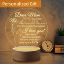 Axyaa 3D Night Light Wooden Base Acrylic LED Lamp, Personalized Gift